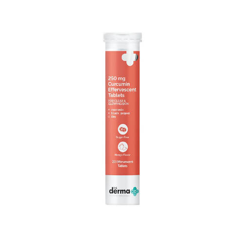The Derma Co 250 mg Curcumin Effervescent Tablets For Clear & Glowing Skin - 20 tabs image 1