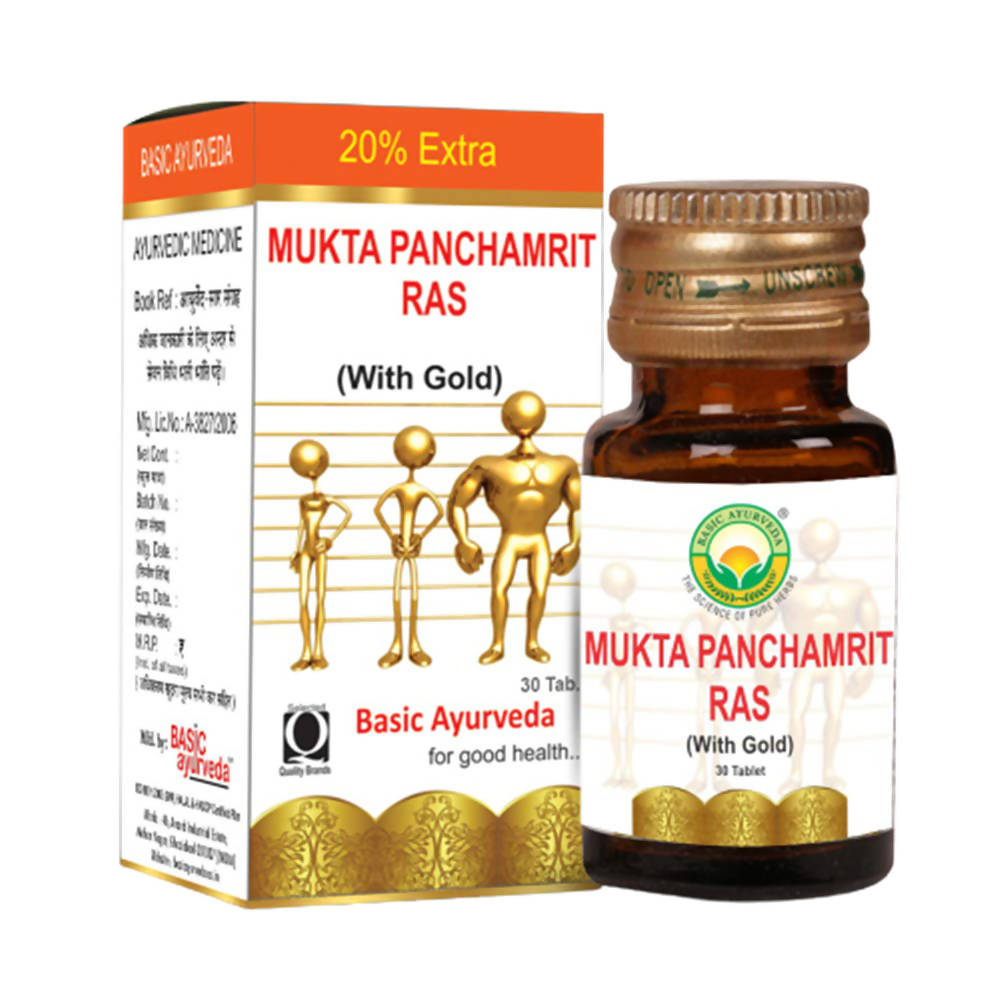 Basic Ayurveda Mukta Panchamrit Ras - 30 Tablets image 1