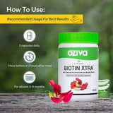 OZiva Plant Based Biotin Xtra - 60 Capsules image 2