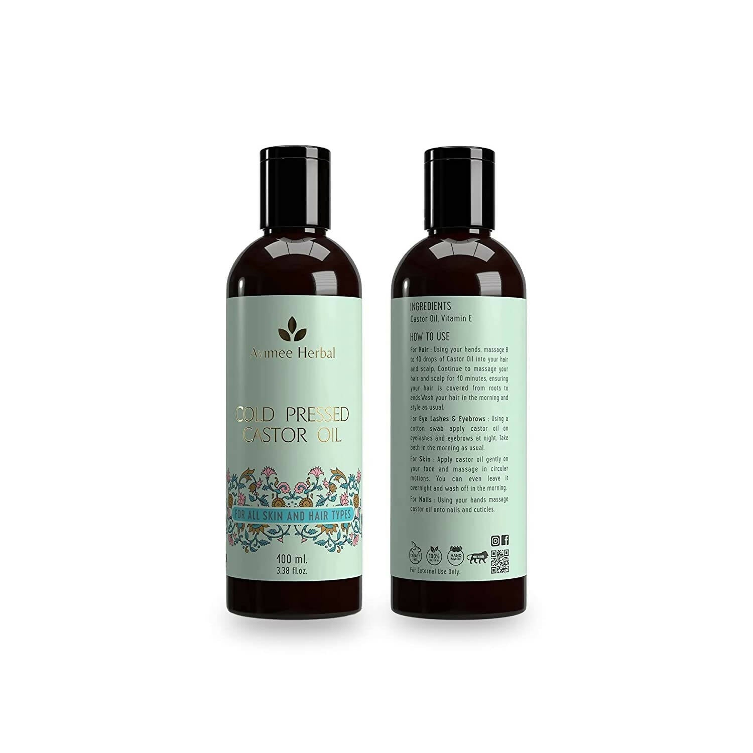 Avimee Herbal Cold Pressed Castor Oil image 2