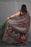 Soft Lichi Silk saree With Blouse image 4