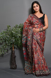 Soft Lichi Silk Saree With Unstitched Blouse image 1