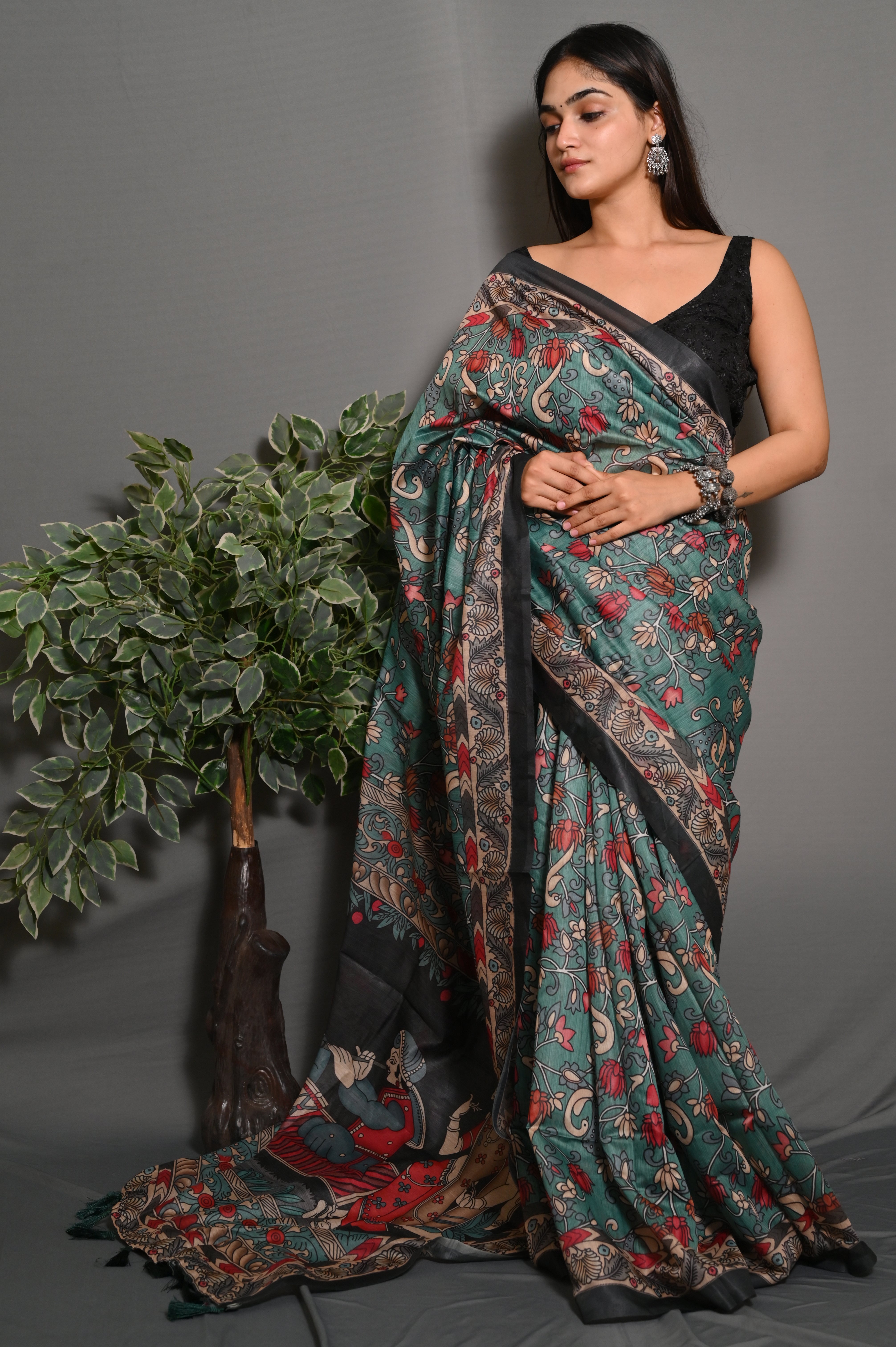 Soft Lichi Silk saree For Women's image 6