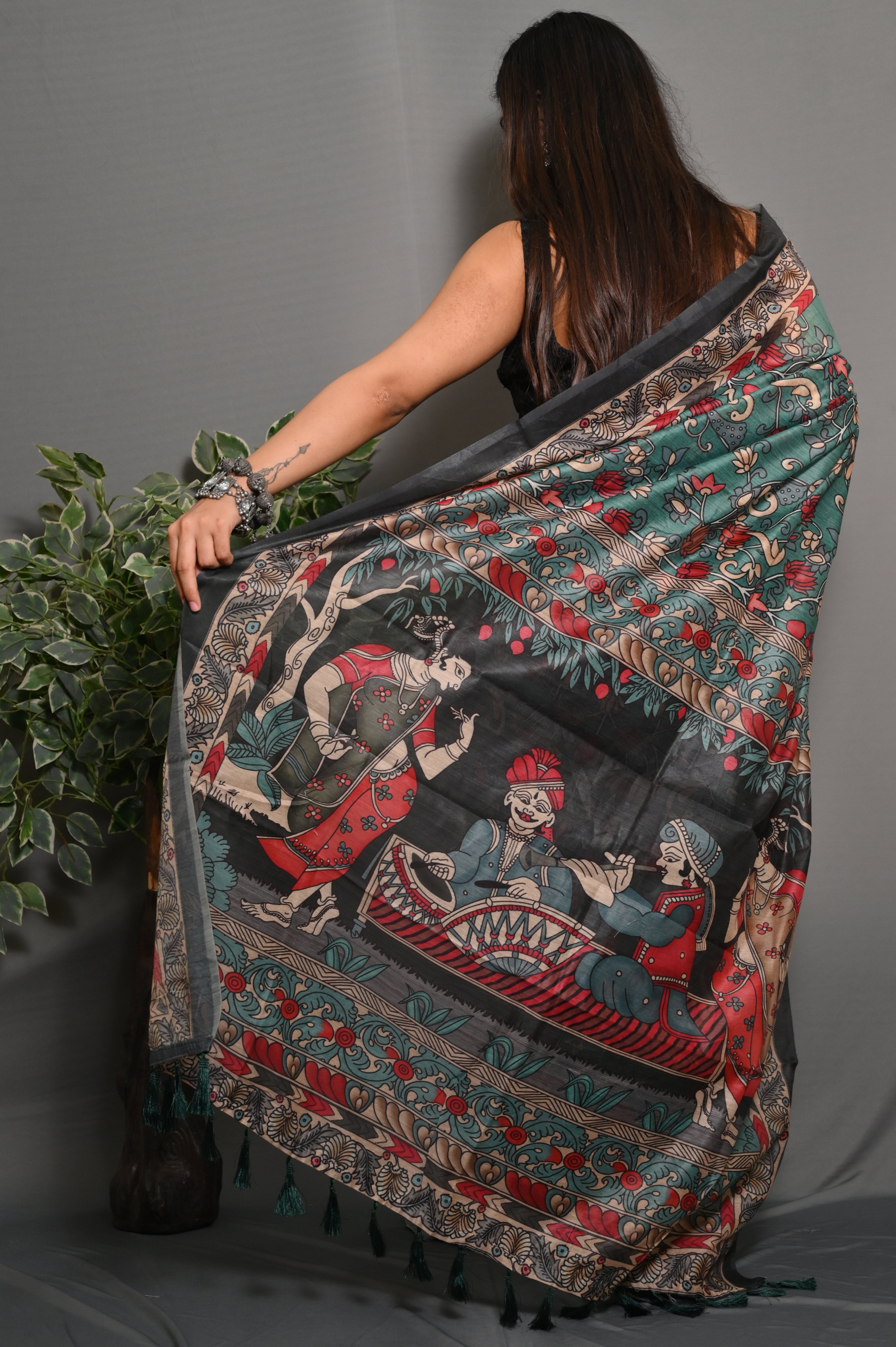 Soft Lichi Silk saree For Women's image 8