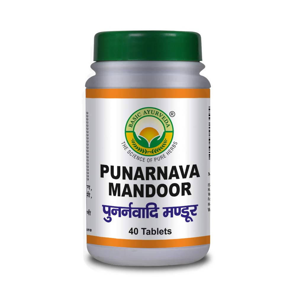 Basic Ayurveda Punarnava Mandoor - 40 Tablets image 1