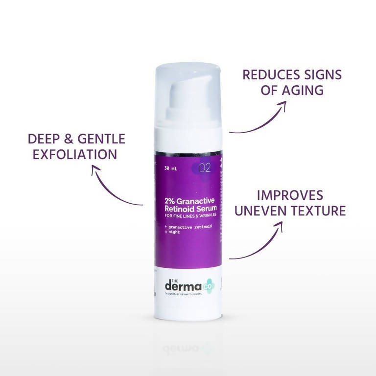 The Derma Co 2% Granactive Retinoid Serum for Fine Lines & Wrinkles - 30 ml image 2