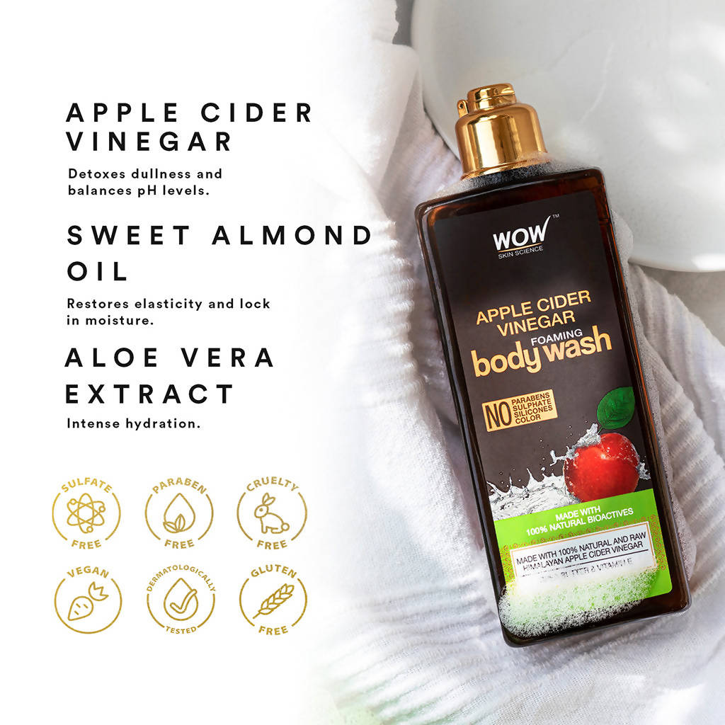 Wow Skin Science Apple Cider Vinegar Foaming Body Wash - 250 ml image 4