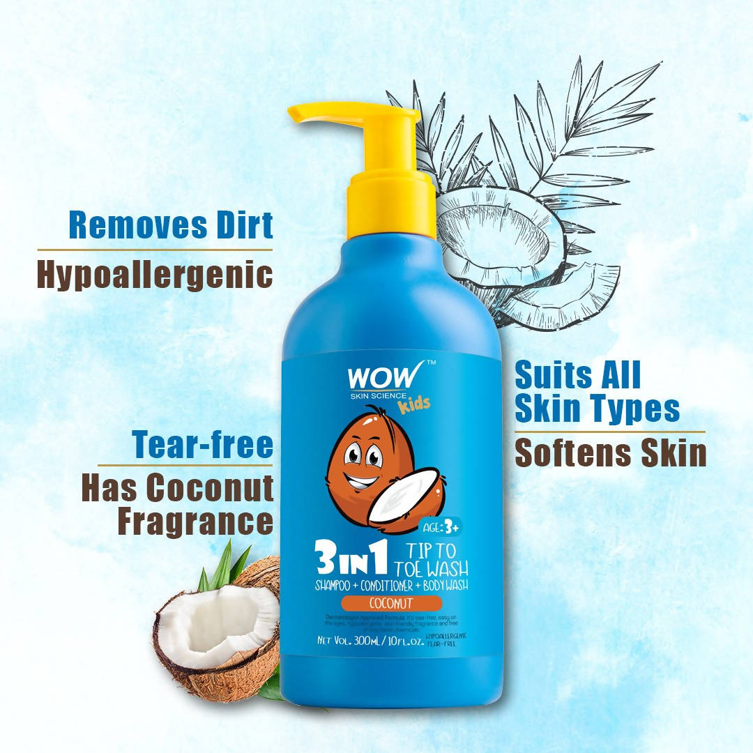 Wow Skin Science Kids Coconut 3 in 1 Tip to Toe Wash image 3