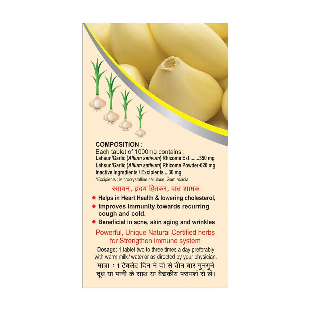 Basic Ayurveda Lahsun Garlic Tablet - 40 Tablets image 2