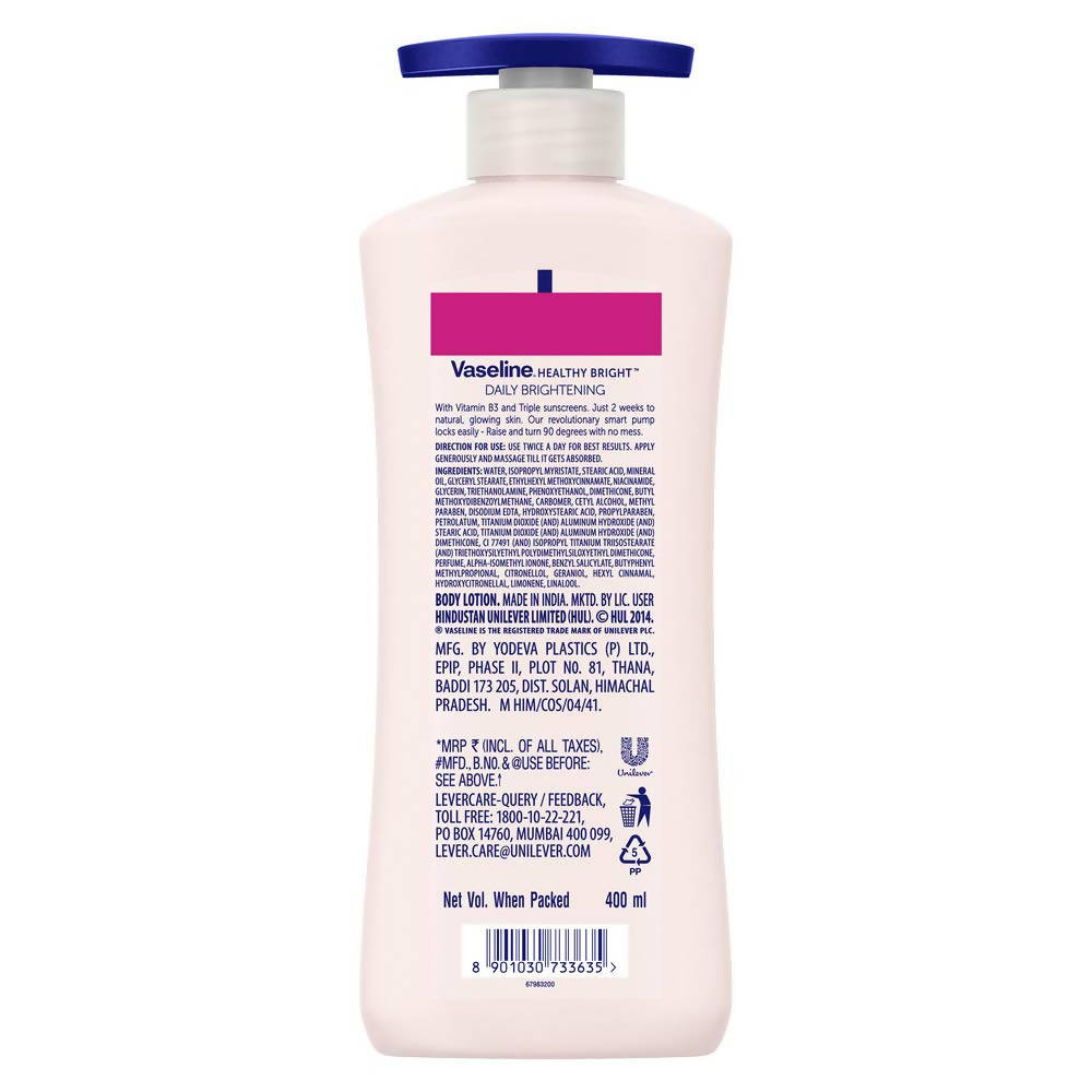 Vaseline Healthy Bright Daily Brightening Body Lotion 400 ml image 2
