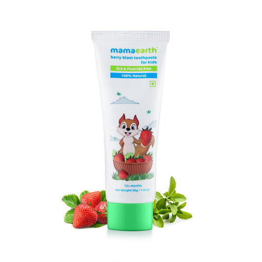 Mamaearth Natural Berry Blast Toothpaste for Kids - 50 gms image 1