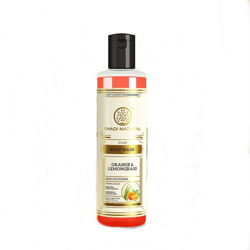 Khadi Natural Orange and Lemongrass Body Wash - 210 ml image 2