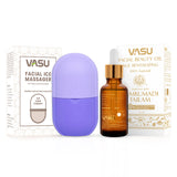 Vasu Facial Ice Massager For Face With Facial Beauty Oil Enriched With Kumkumadi Tailam - Ice Cube Roller - 50 ml image 2