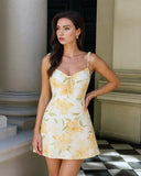 Floral Print Shoulder Straps Summer Mini Dress image 2