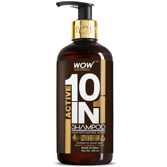 Wow Skin Science Active 10 in 1 Shampoo - 300 ml image 1