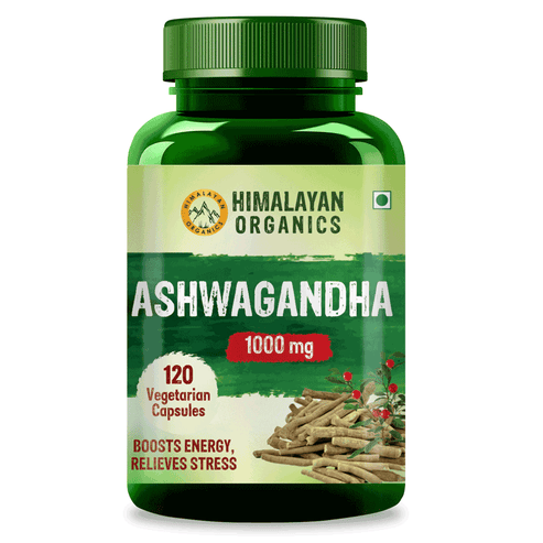 Himalayan Organics Ashwagandha 1000 mg Vegetarian Capsules - 120 caps image 1