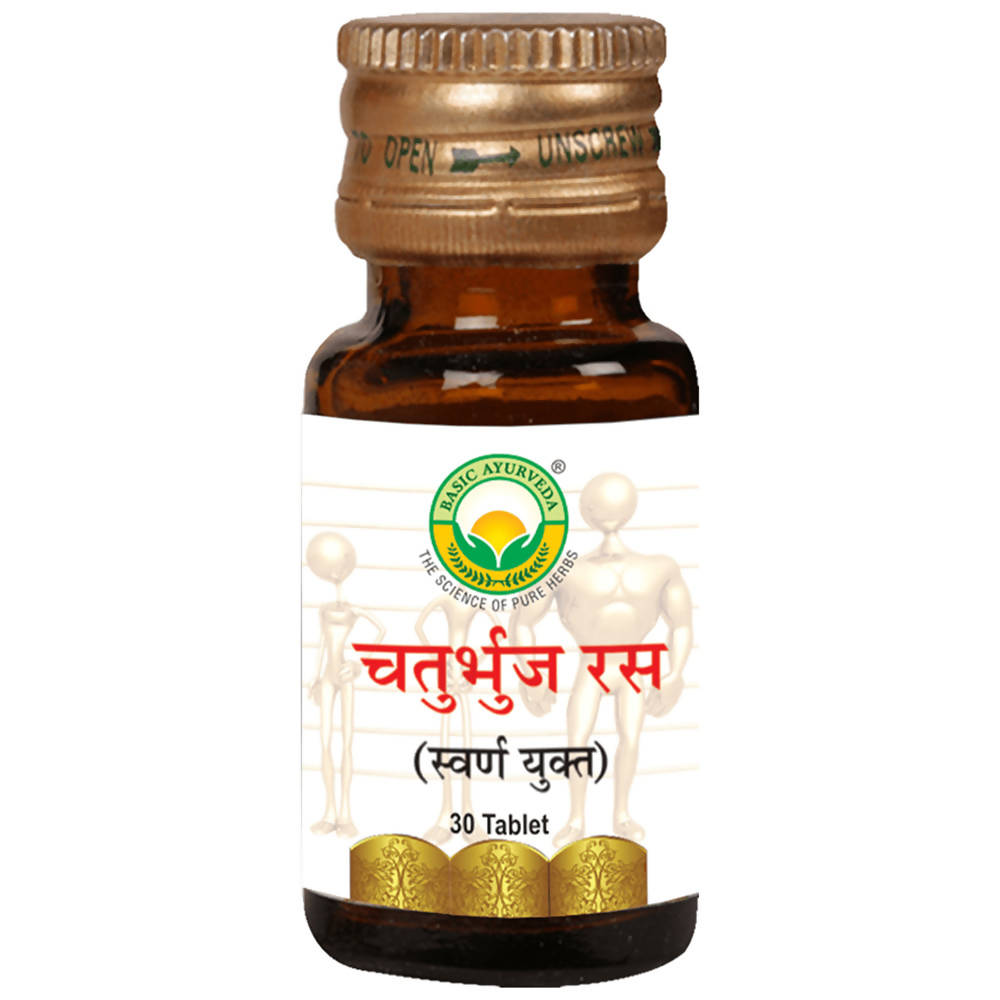 Basic Ayurveda Chaturbhuj Ras (with Gold) Tablet image 5