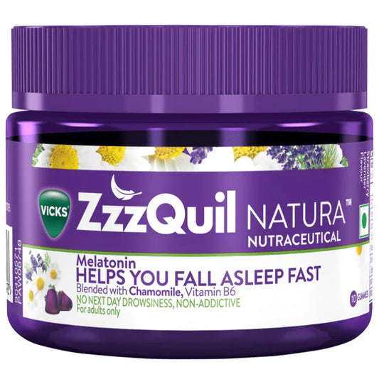 Vicks ZzzQuil Natura Melatonin Sleep Gummies -10 gummies image 1
