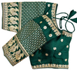 Green Silk Blouse,Embroidery Work Blouse For Women image 1