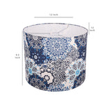 Blue Batik Print Round Hanging Shade image 5