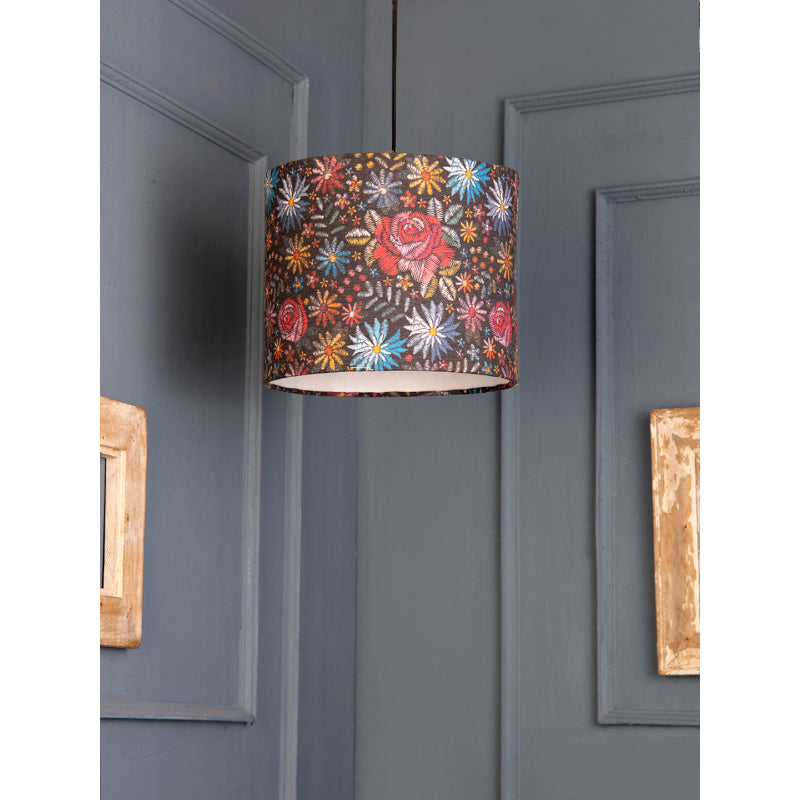 Black Floral Stitch Hanging Shade image 2