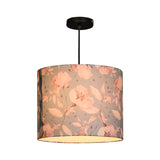 Turquoise Floral Round Hanging Shade image 3