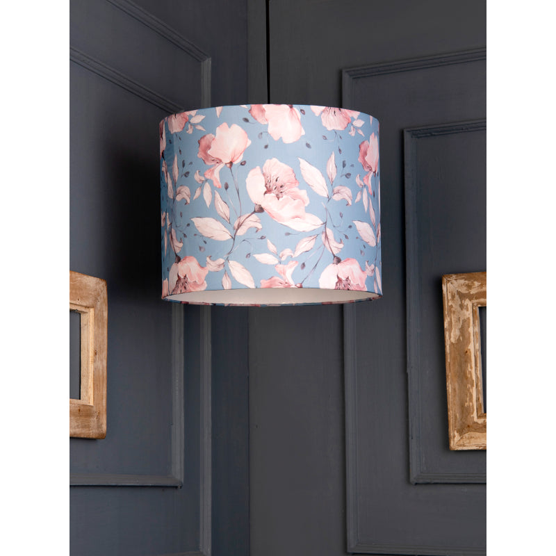 Turquoise Floral Round Hanging Shade image 2
