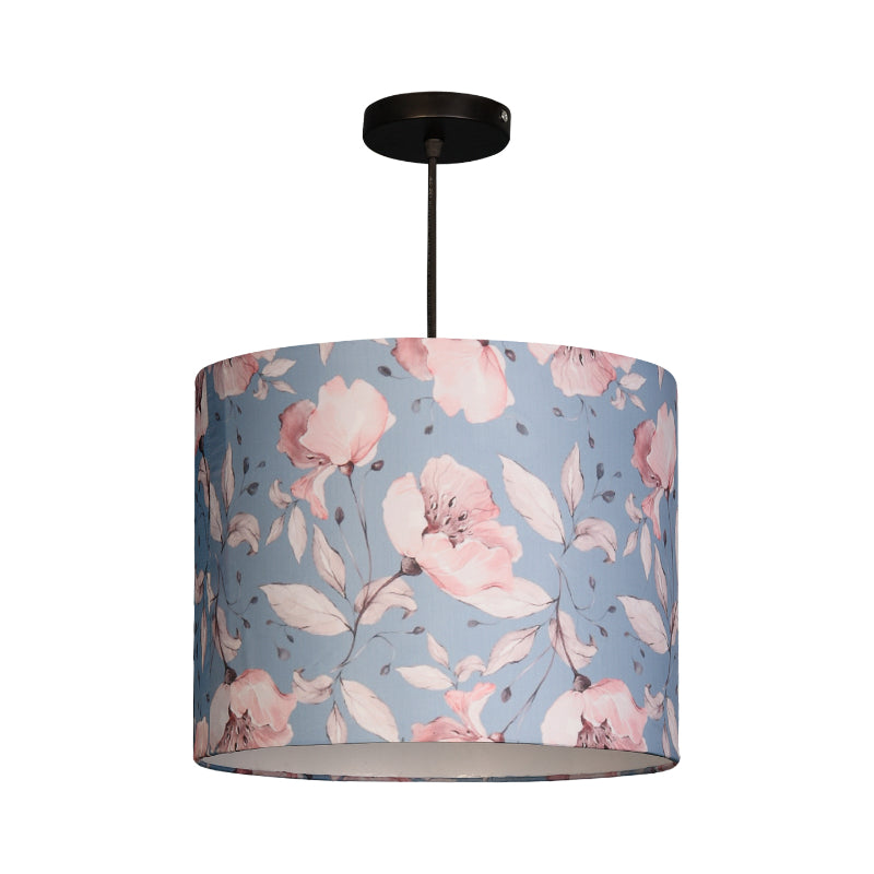 Turquoise Floral Round Hanging Shade image 4