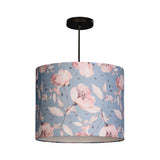 Turquoise Floral Round Hanging Shade image 4