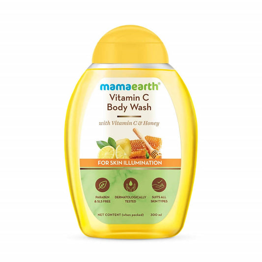 Mamaearth Vitamin C Body Wash with Vitamin C & Honey For Skin Illumination - 300ml image 1