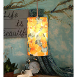 Orange Flowers Cylindrical Hanging Shade image 2
