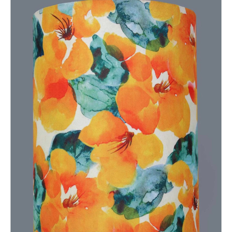Orange Flowers Cylindrical Hanging Shade image 4