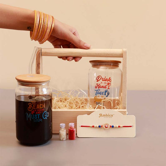 Coffee Holic Rakhi Hamper Basket image 1