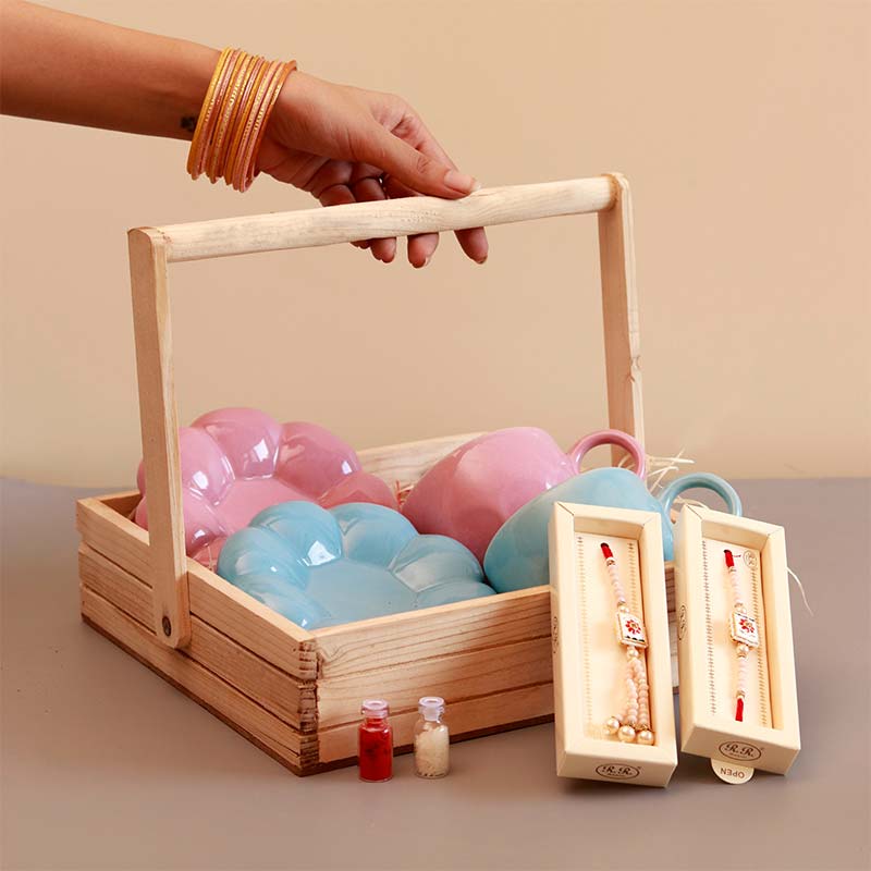 Bhaiya Bhabhi Rakhi Hamper Basket image 1