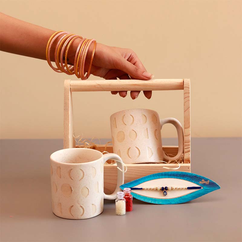 Phases of Moon Rakhi Hamper Basket image 1