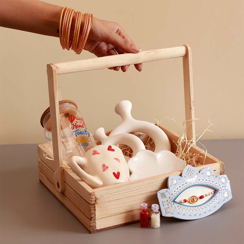 Pure Love Rakhi Hamper Basket image 1
