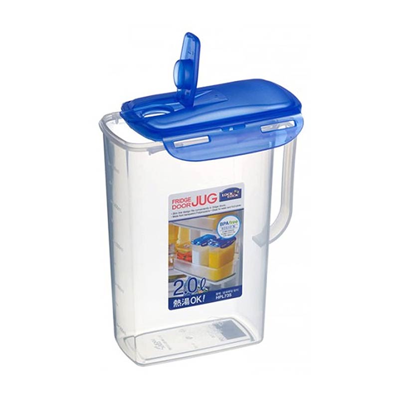 Aqua Plastic Water Jug With Flip Top Lid| 2 Liters image 4