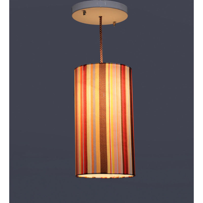 Colorful Stripes Cylindrical Hanging Shade image 3