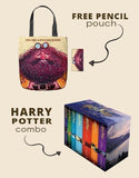 Harry Potter Box Set with Foldable Canvas Tote Bag – Zippered Gamekeeper Carryall for Books &amp; College Essentials Paperback bookcover – AVRBOOKS