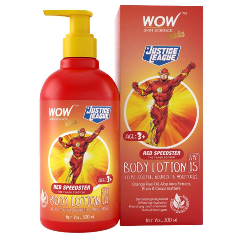 Wow Skin Science Kids Body Lotion - Red Speedster Flash Edition - 300 ml image 1