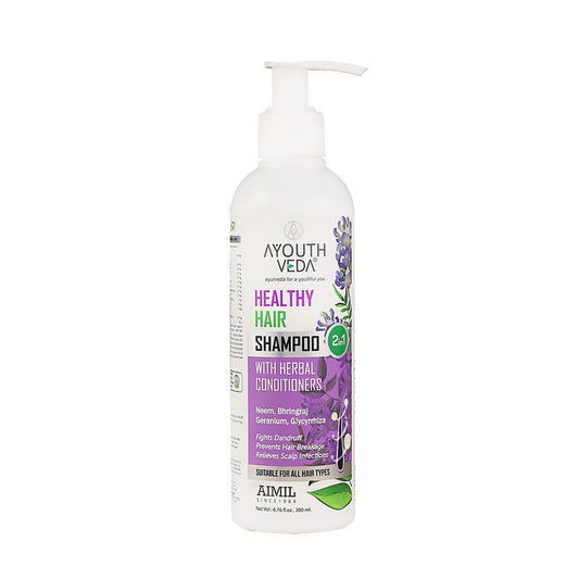 Ayouthveda Healthy Hair Shampoo With Bhringraj and Shikakai - 200 ml image 1