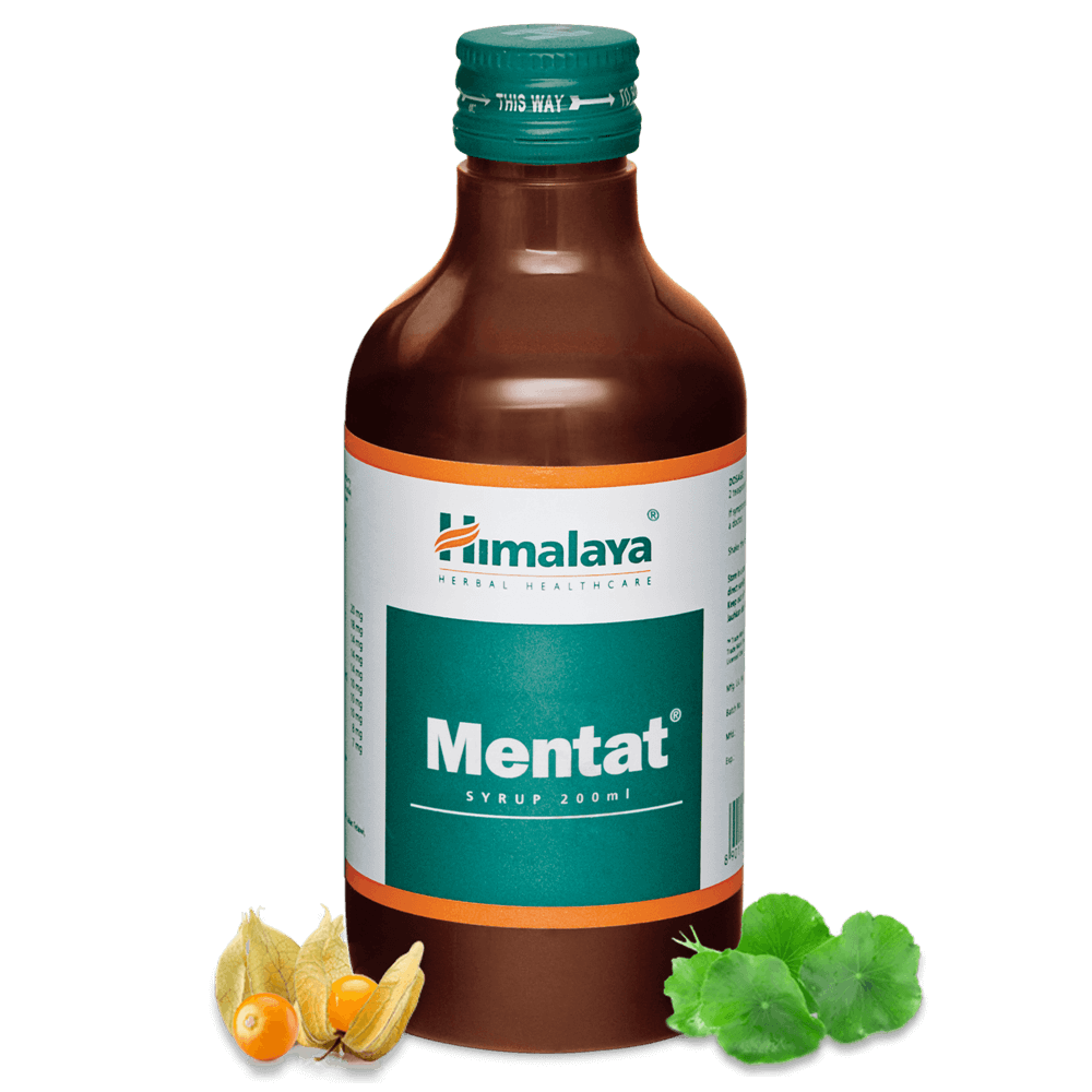 Himalaya Mentat Syrup – Ayurvedic Brain Tonic for Memory & Mental Alertness | 200ml image 1