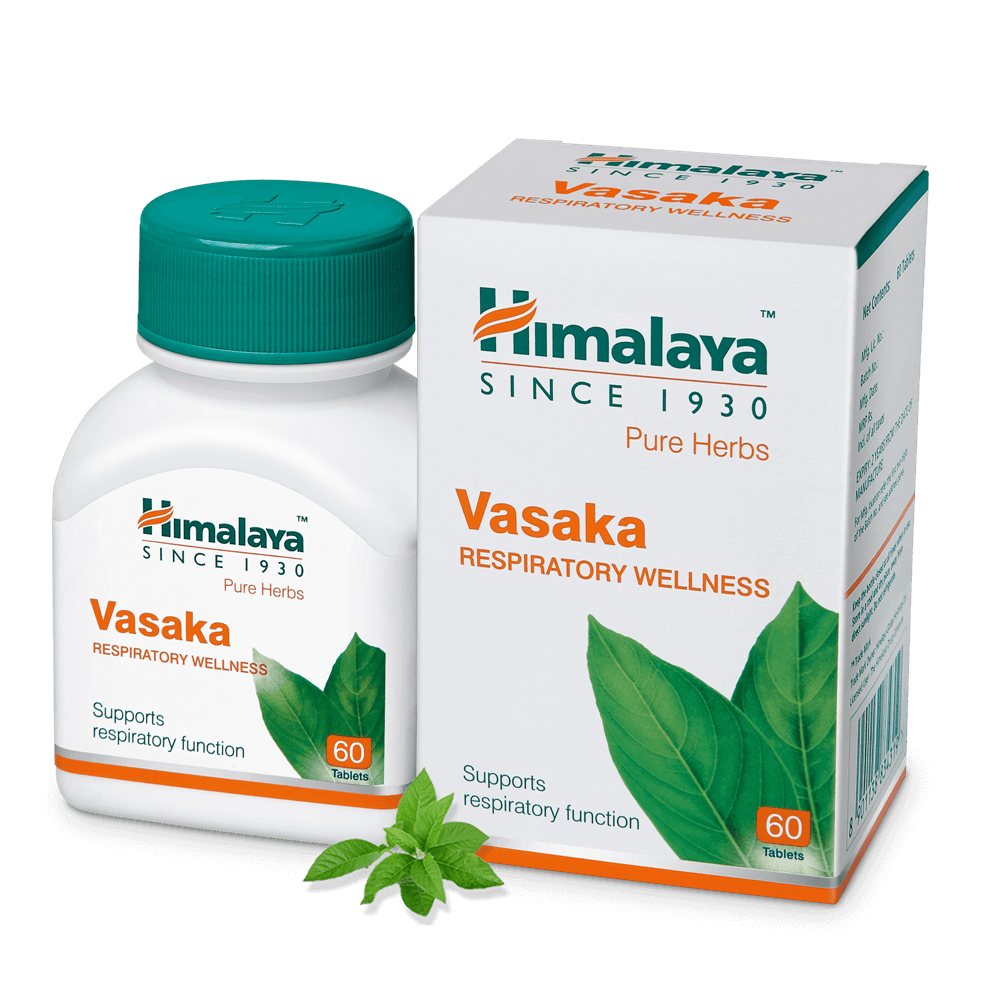 Himalaya Herbals Vasaka Respiratory Wellness 60 tabs image 2