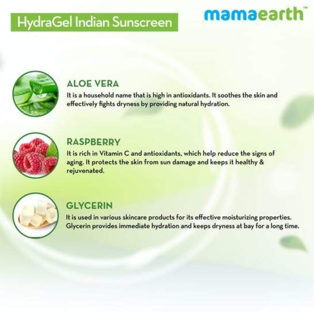 Mamaearth HydraGel Indian Sunscreen For Sun Protection - 50 gms image 4