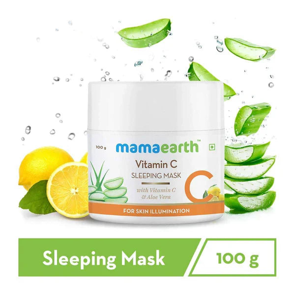 Mamaearth Vitamin C Sleeping Mask with Aloe Vera for Skin Illumination- 100 gm image 2