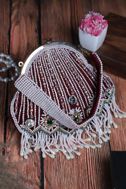 Designer Half Frame Clutch wedding gift image 1