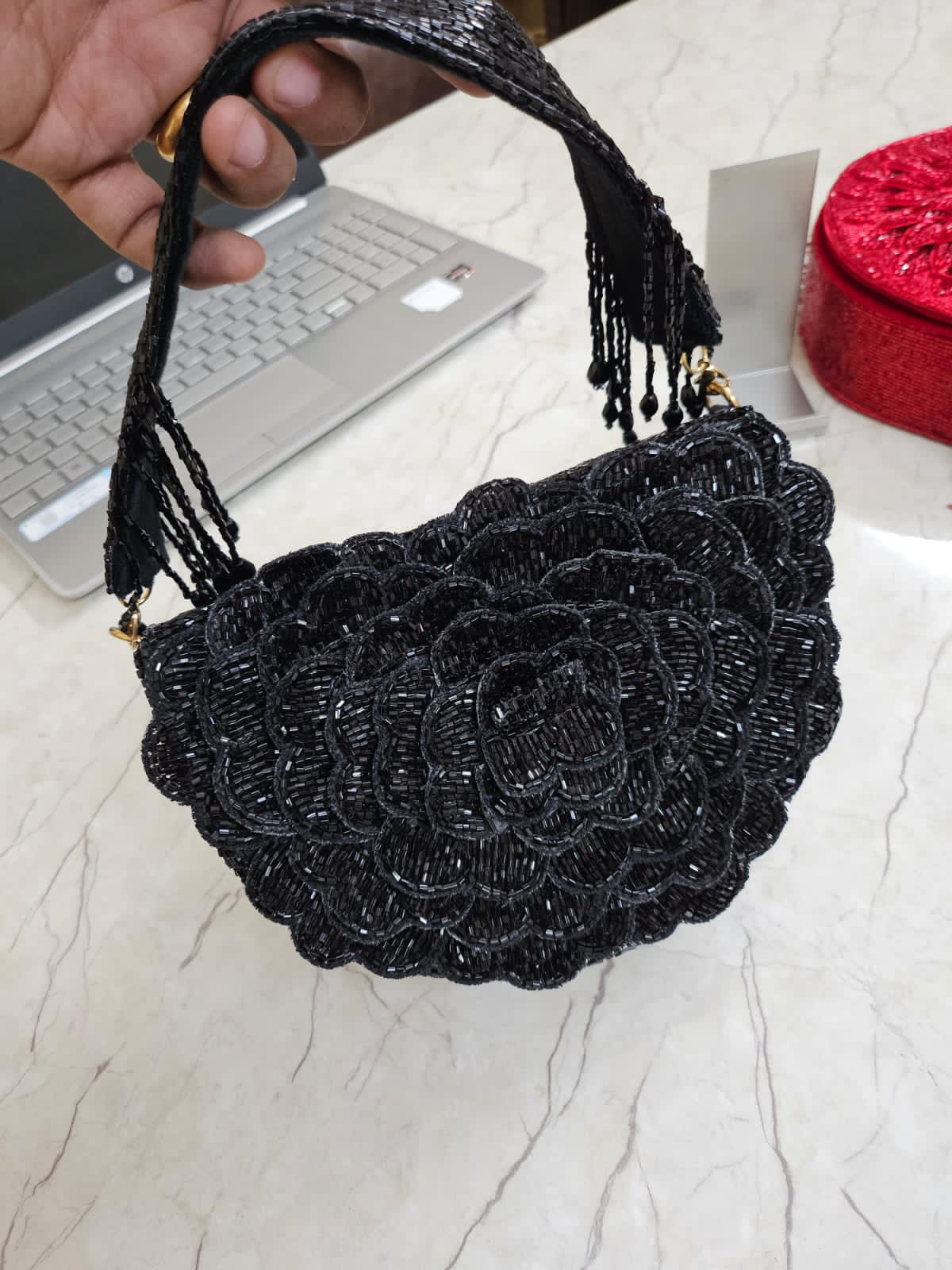 Designer Rose Flap Clutch image 4