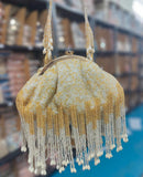 Designer Half Frame Beaded Clutch image 2