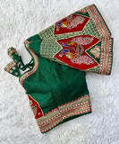 Silk Coading Work,Multi Sequence Work Blouse,Saree Blouse image 3