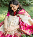 Soft Lichi Silk With Jacquard Work Saree image 1